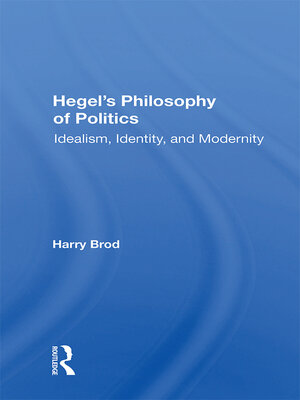 cover image of Hegel's Philosophy of Politics